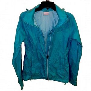 Turquoise/Blue Columbia Windbreaker